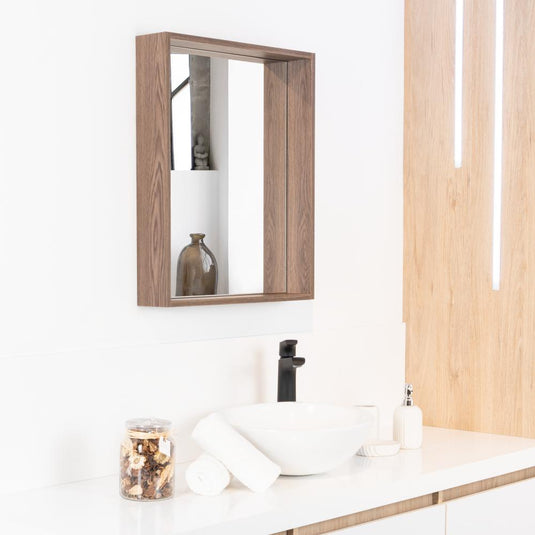 Espejo Rectangular Parma, con Marco en Madera