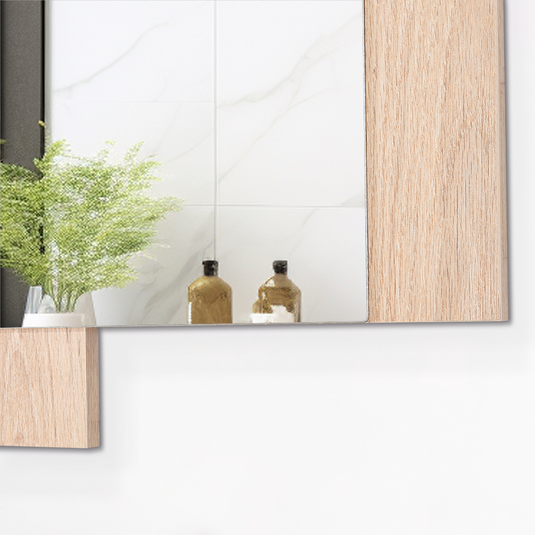 Espejo Rectangular Paduk, Color Madera Clara