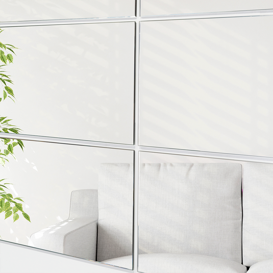 Espejo Rectangular Siena, Gris, Incluye 6 Piezas, detalle