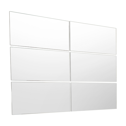 Espejo Rectangular Siena, Gris, Incluye 6 Piezas