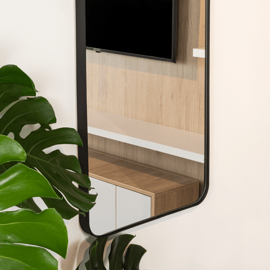 Espejo Sussy Rectangular, Negro