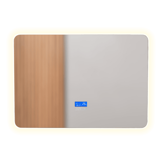 Espejo Rectangular Tempo, Pantalla Touch Indica Fecha, Hora y Temperatura
