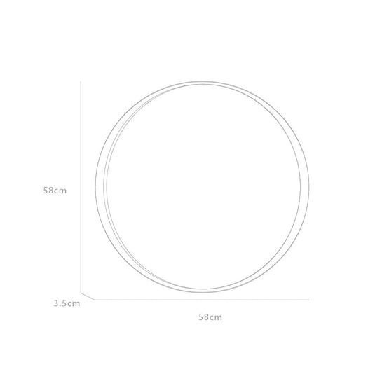 Espejo Circular D58 Dorado