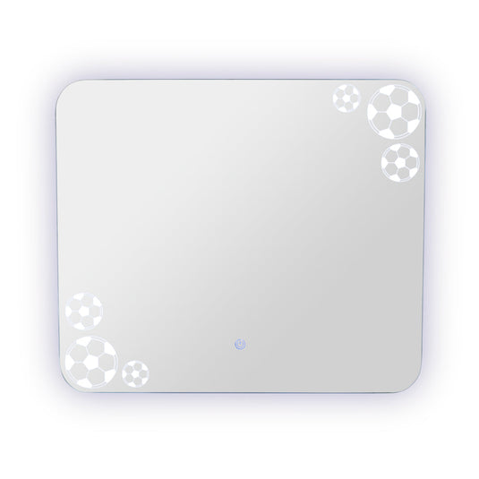 Espejo Rectangular Tory, con Bordes Redondeados LED + Touch