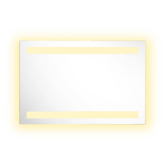Espejo Rectangular Udine, Gris, con Luz LED