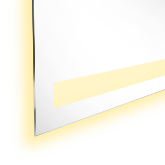 Espejo Rectangular Udine, Gris, con Luz LED