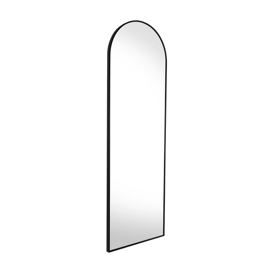 Espejo Rectangular de Piso Victoria, con Marco en Aluminio Negro