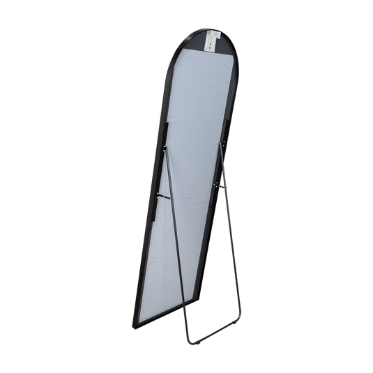 Espejo Rectangular de Piso Victoria, con Marco en Aluminio Negro
