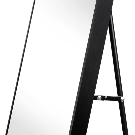 Espejo Rectangular de Piso Victoria, con Marco en Aluminio Negro