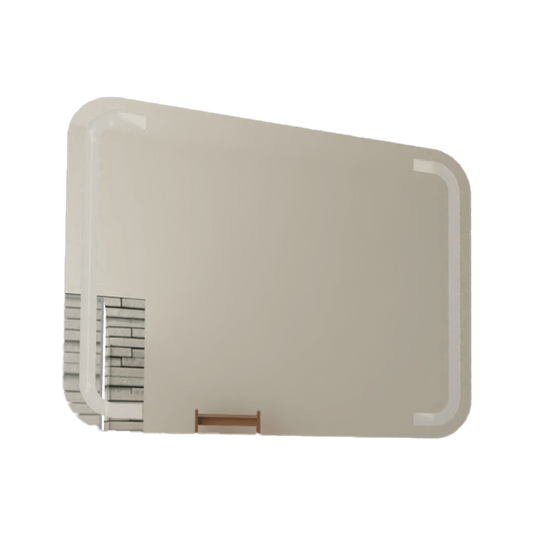 Espejo Rectangular Brown color Gris para Sala o Baño.