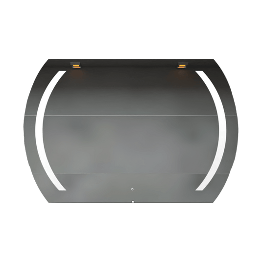 Espejo Rectangular Manson, Gris, con Luz Led y Botón Touch