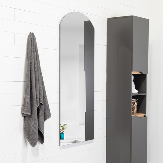 Espejo Rectangular Oporto, Gris, Diseño Moderno, detalle