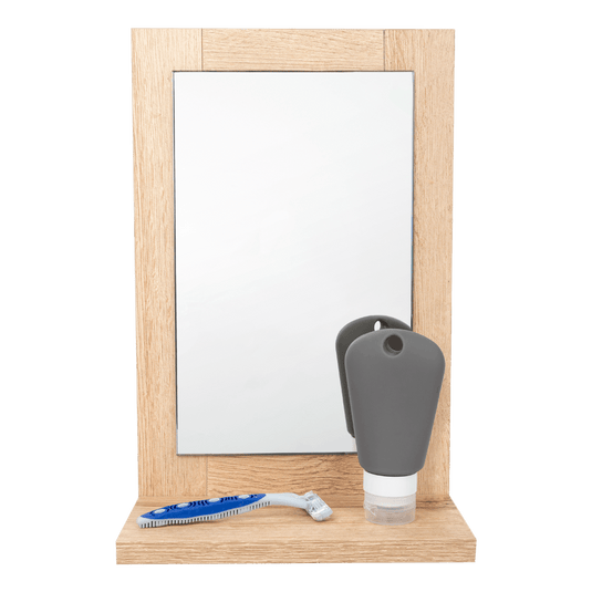 Espejo Rectangular Shaver, Gris, Diseño Moderno