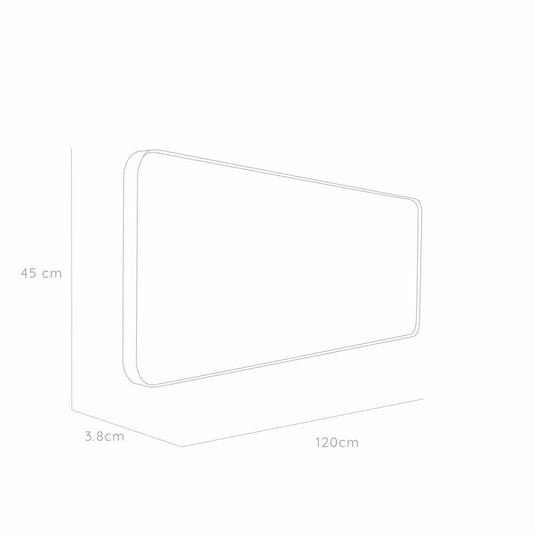 Espejo Loky Rectangular, Negro