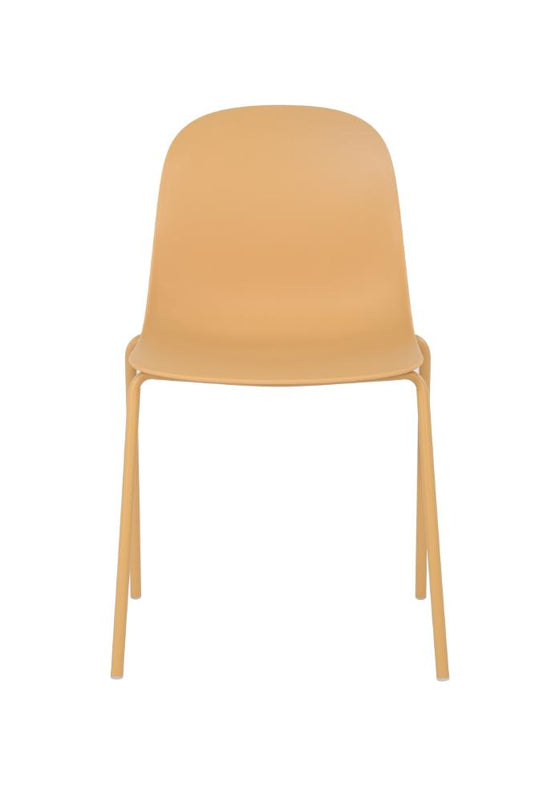 Set de 2 Sillas Aiara, Color Mostaza, Diseño Moderno