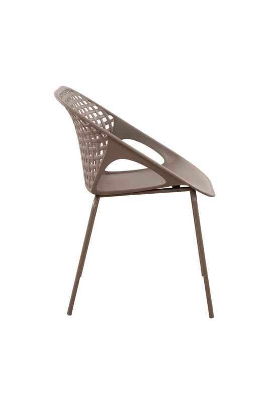 Set de 2 Sillas Senit con Brazos, Color Taupe, con Espaldar y Diseño Moderno