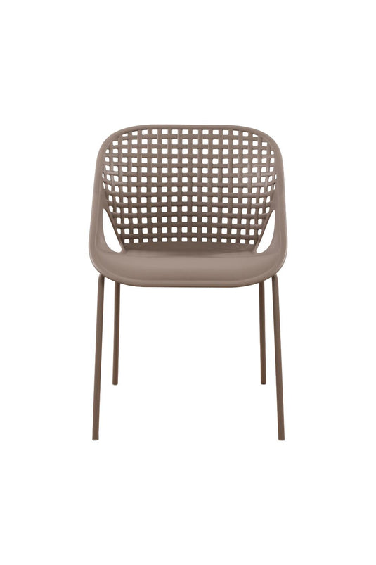 Set de 4 Sillas Senit con Brazos, Color Taupe, con Espaldar y Diseño Moderno