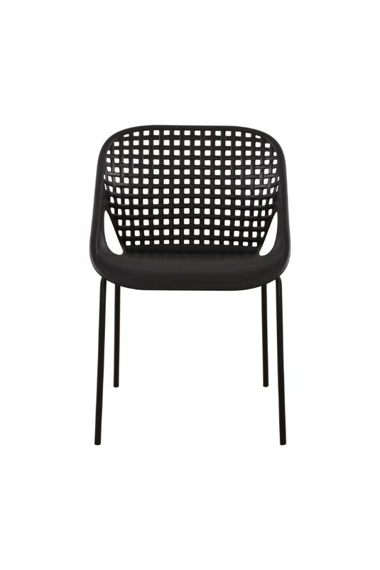 Set de 4 Sillas Senit con Brazos, Color Negro, con Espaldar y Diseño Moderno