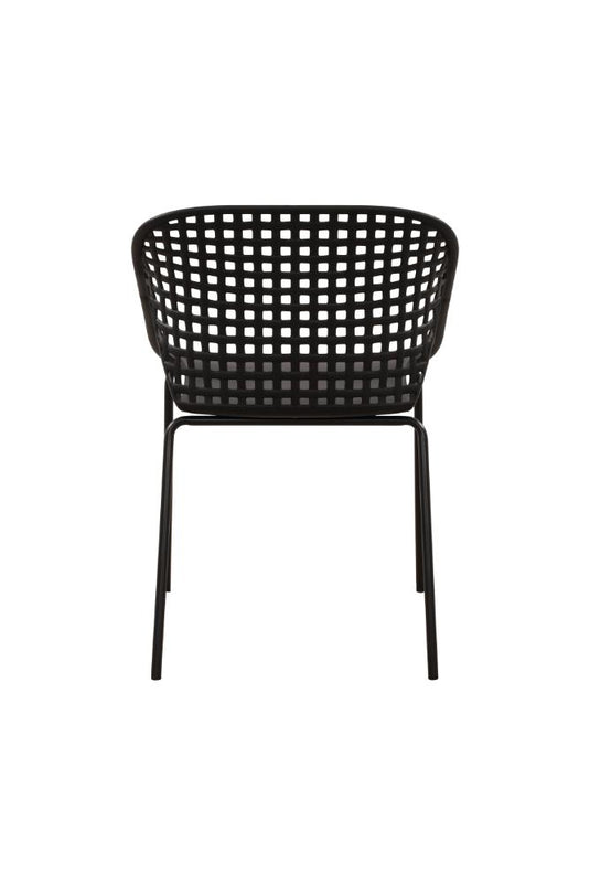 Set de 4 Sillas Senit con Brazos, Color Negro, con Espaldar y Diseño Moderno