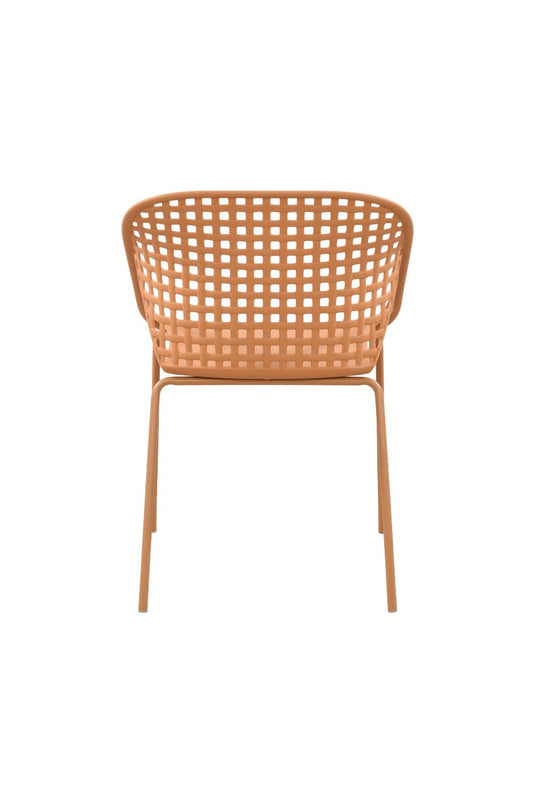Silla Senit con Brazos, Color Naranja, con Espaldar y Diseño Moderno