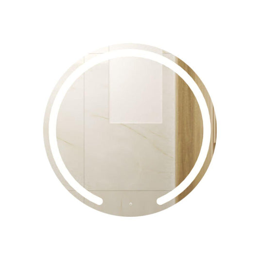 Espejo Ovalle led+touch , Circular con Diseño en Sandblasting - VIRTUAL MUEBLES