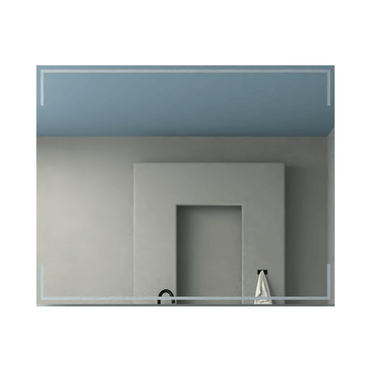 Espejo Rectangular Terranova, Gris, Diseño Moderno