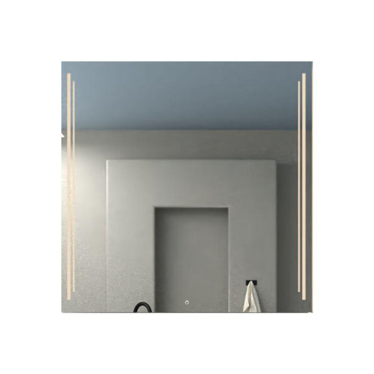 Espejo Toronto led+touch, Rectangular con diseño en Sandblasting - VIRTUAL MUEBLES
