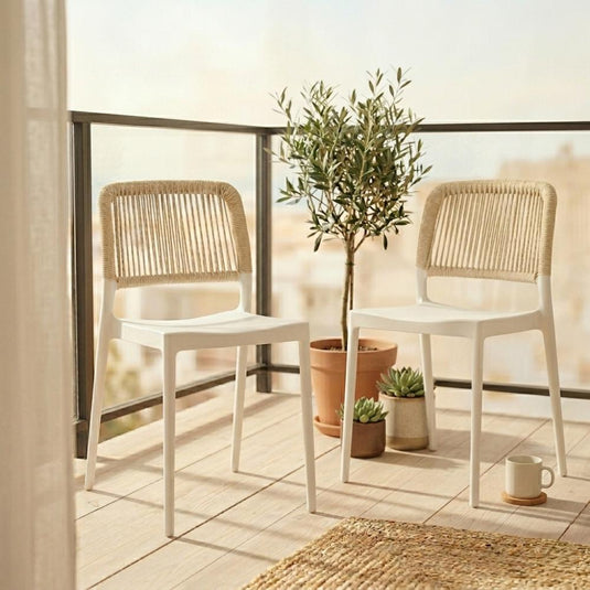 Silla Houston, Color Blanco, con Espaldar Tejido