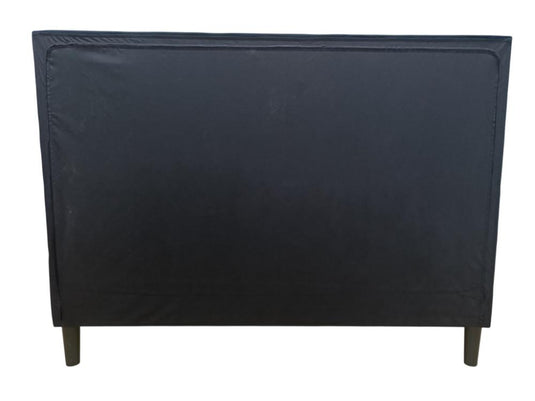 Cama Doble Majestic, Negro, Madera Roble Tapizada