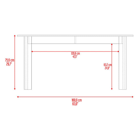 Mesa para Comedor Estrella, Cartagena, con Amplio Espacio Superior, No Incluye Sillas