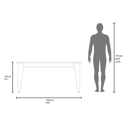 Mesa para Comedor Torino, Wengue, Diseño Moderno, No Incluye Sillas ZF
