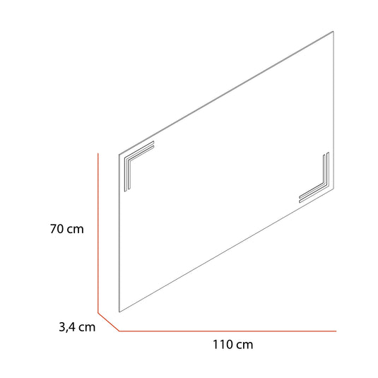Espejo Rectangular Iberia, con Luz LED