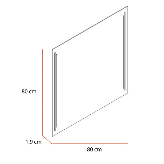 Espejo toronto, Rectangular con diseño en Sandblasting - VIRTUAL MUEBLES
