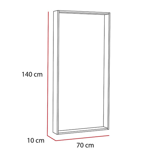 Espejo Rectangular Trento, con Marco en Madera