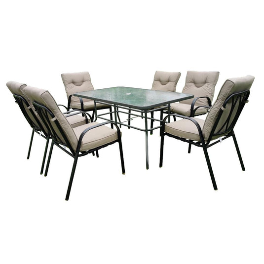 Comedor de Terraza Terra, Taupe, de Seis Puestos