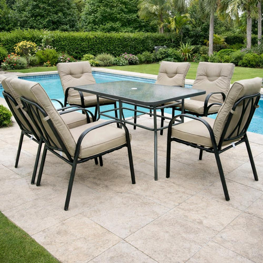 Comedor de Terraza Terra, Taupe, de Seis Puestos