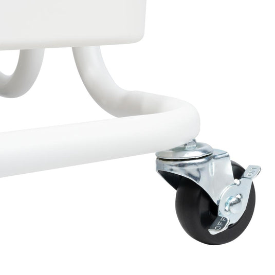 Mueble Auxiliar Multiusos Rolling, Blanco, con Tres niveles y Rodachines Para Su Fácil Desplazamiento