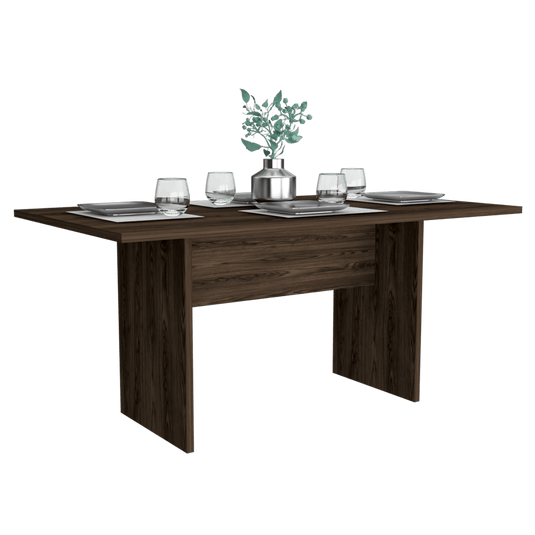 Mesa Para Comedor Ascher, Chocolate, Para Cuatro Puestos, No Incluye Sillas