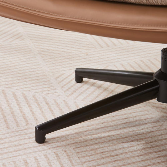 Poltrona Giratoria Marsella, Taupe y Beige, Con Diseño Moderno