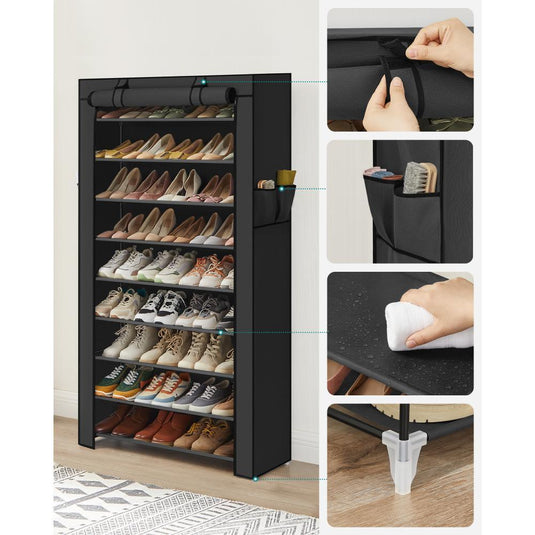 Clóset Portátil Zapatero Miek, Negro 28 Pares