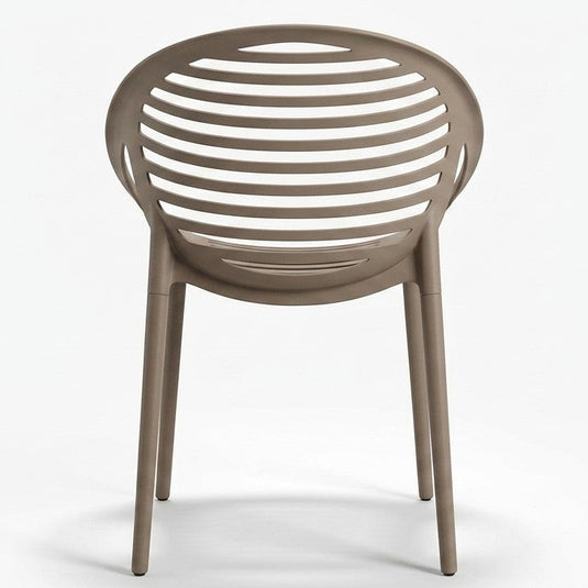 Set de 4 Sillas Tokio con Brazos, Color Taupe, con Espaldar y Diseño Moderno