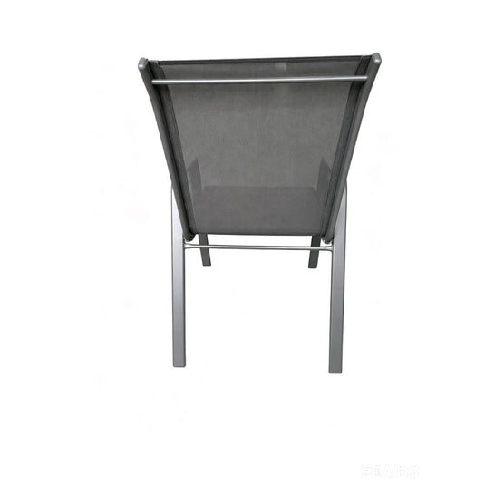 Set de 2 Sillas de Terraza Char, Gris, con Brazos y Patas de Metal