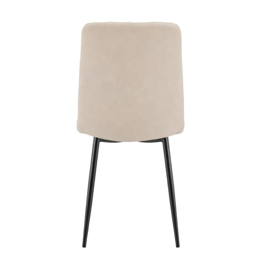 Set de 4 Sillas de Comedor Loretto, Beige, con Espaldar y Diseño Moderno