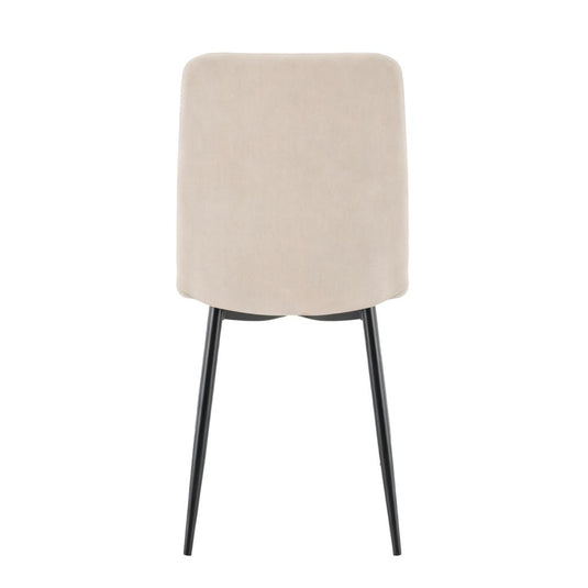 Set de 4 Sillas de Comedor Napoles, Beige, con Espaldar y Diseño Moderno