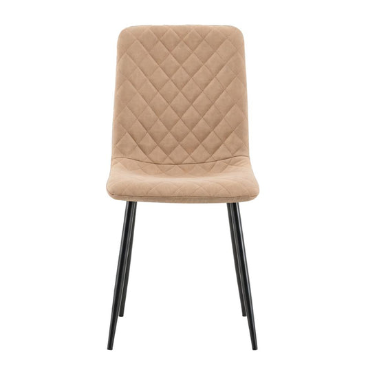 Set de 4 Sillas de Comedor Loretto, Café, con Espaldar y Diseño Moderno