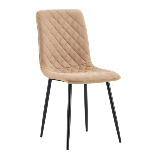 Set de 4 Sillas de Comedor Loretto, Café, con Espaldar y Diseño Moderno