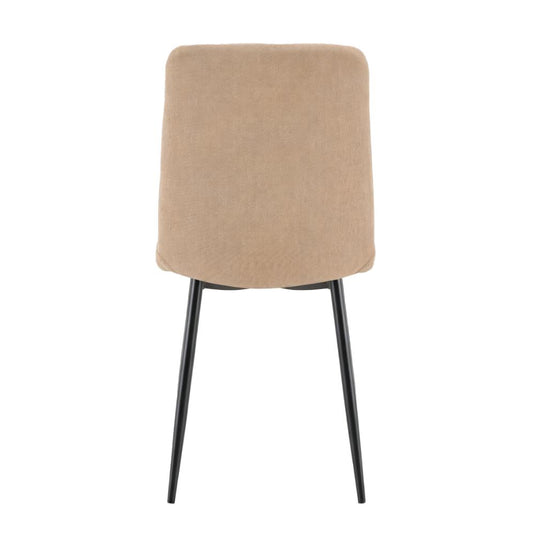 Set de 4 Sillas de Comedor Loretto, Café, con Espaldar y Diseño Moderno