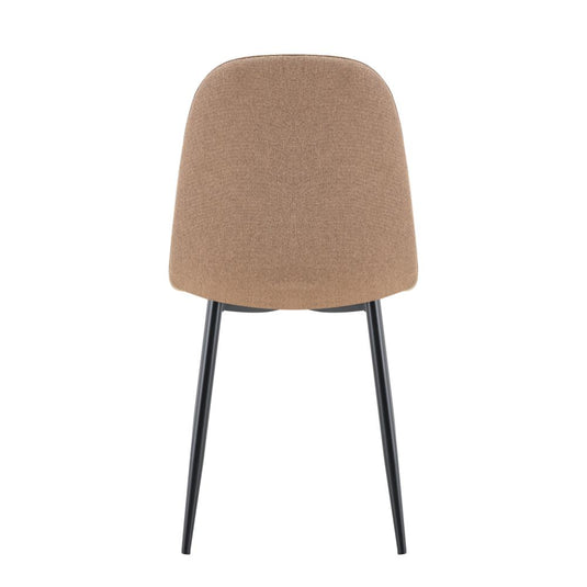Set de 4 Sillas de Comedor Margarita, Café, con Espaldar y Diseño Moderno