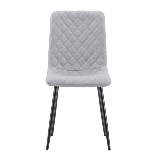 Set de 2 Sillas de Comedor Sorrento, Gris Claro, con Espaldar y Diseño Moderno