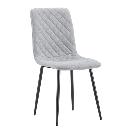 Silla de Comedor Sorrento, Gris Claro, con Espaldar y Diseño Moderno